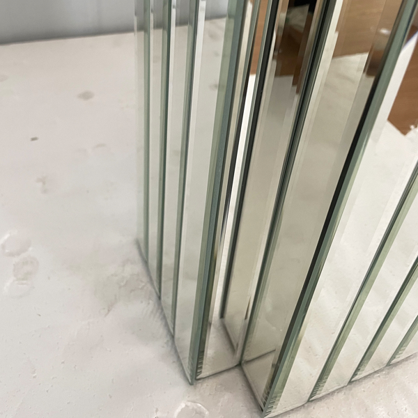 镜面控制台桌，宽大闪亮银色镜面玄关桌，现代长方形沙发桌，客厅玄关桌--不支持self-pick up-7