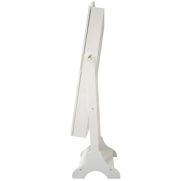 白色 爱心元素 密度板 喷漆 1门1层架 儿童饰品镜柜-7