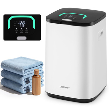 白色23L毛巾加热器450W快速加热，便携式紧凑型毛巾加热器，适用于浴室水疗家用