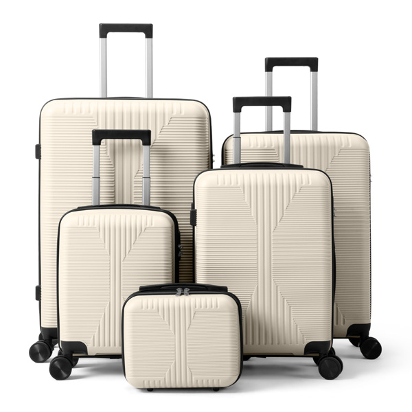 非TSA海关锁五合一 PP拉杆箱 12in 16in 20in 24in 28in PP 米白色-29