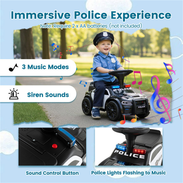 带闪光灯和警笛的儿童警车，18个月小警察的完美礼物+-6