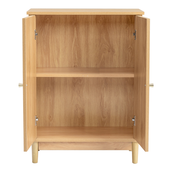 原木色   刨花板三胺贴面带藤面 60*30*80cm  双门 浴室立柜-3