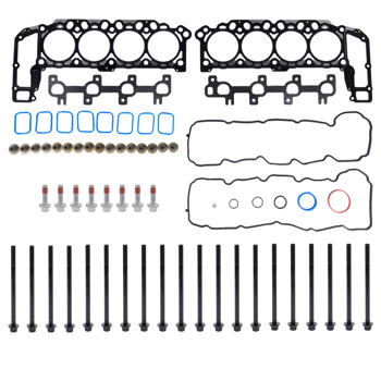 发动机大修包 Engine Cylinder Head Gasket Set w/Bolts kit Replacement for 2004-2007 Jeep Commander Grand Cherokee Dodge Ram 1500 Chrysler Aspen 4.7L V8 HS26157PT-1 ES71129
