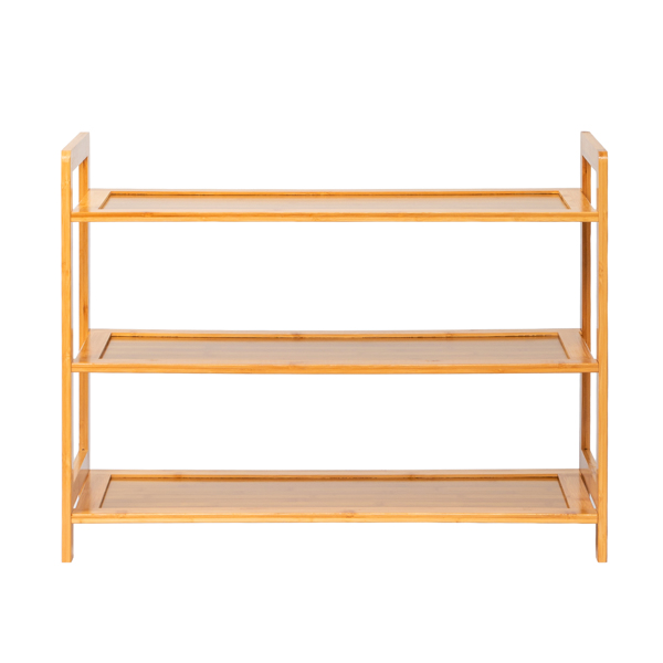 3层平板 竹制 68*25*51.5cm 鞋架 原木色-12