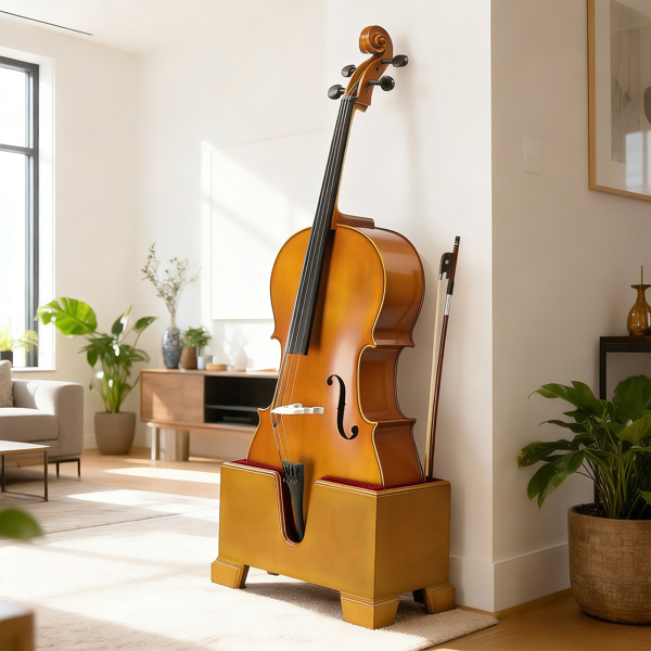 4/4大提琴底座 自然青棕色 大提琴配件-18