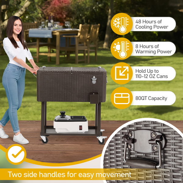 冷冻推车-编藤方形腿款-5