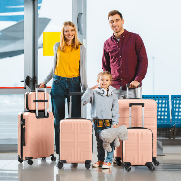 非TSA海关锁五合一 PP拉杆箱 12in 16in 20in 24in 28in PP 粉色-20