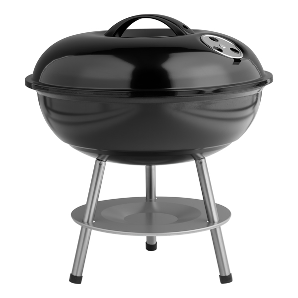 38*38*41CM 黑色 小款烟熏炉 圆盘型 铁制 碳烤炉-11