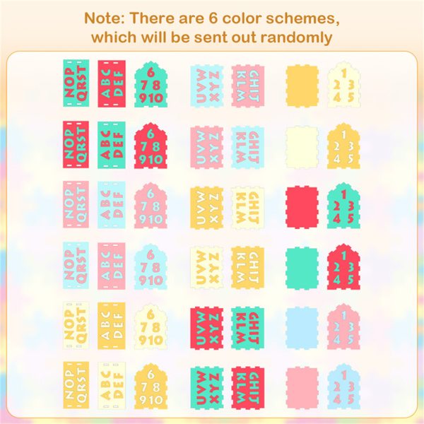 3D益智游戏室儿童垫，30.48×26.67×31.75cm EVA泡沫联锁垫，字母数字匹配，多色-9