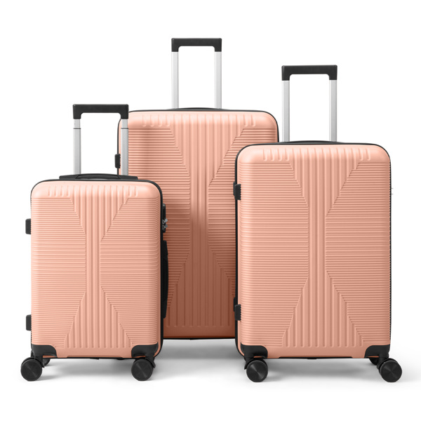 非TSA海关锁三合一 PP拉杆箱 20in 24in 28in PP 粉色-23