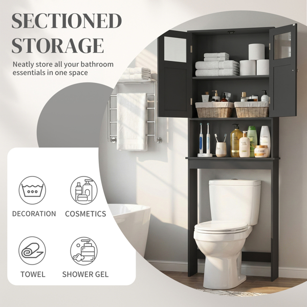 黑色 密度板喷漆 60*22*170cm 双门 马桶柜-14