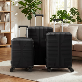 非TSA海关锁三合一 PP拉杆箱 20in 24in 28in PP 黑色