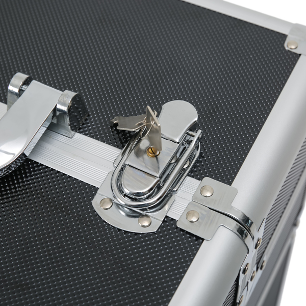 【SM】四合一铝合金拉杆化妆箱纹绣箱 黑色-31