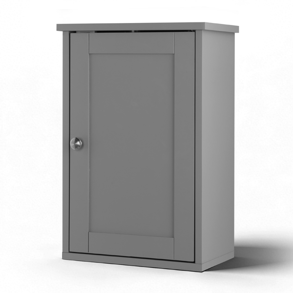 灰色 P2密度板喷漆 34.6*20*50cm 单门一搁架 浴室壁柜-11