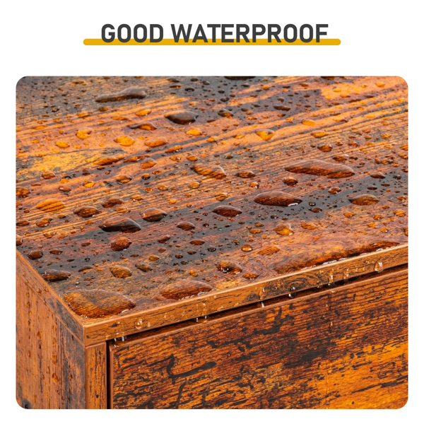 复古木 刨花板+无纺布 贴三胺 134*40*67cm 双排3层6抽 抽屉柜 饰面布抽柜-8