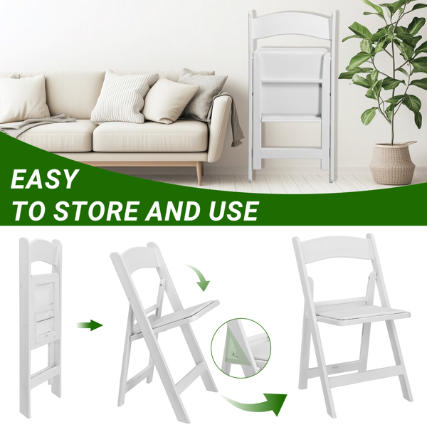 【替换15868578】4pcs 全塑带垫子 白色 庭院全塑折叠椅-23