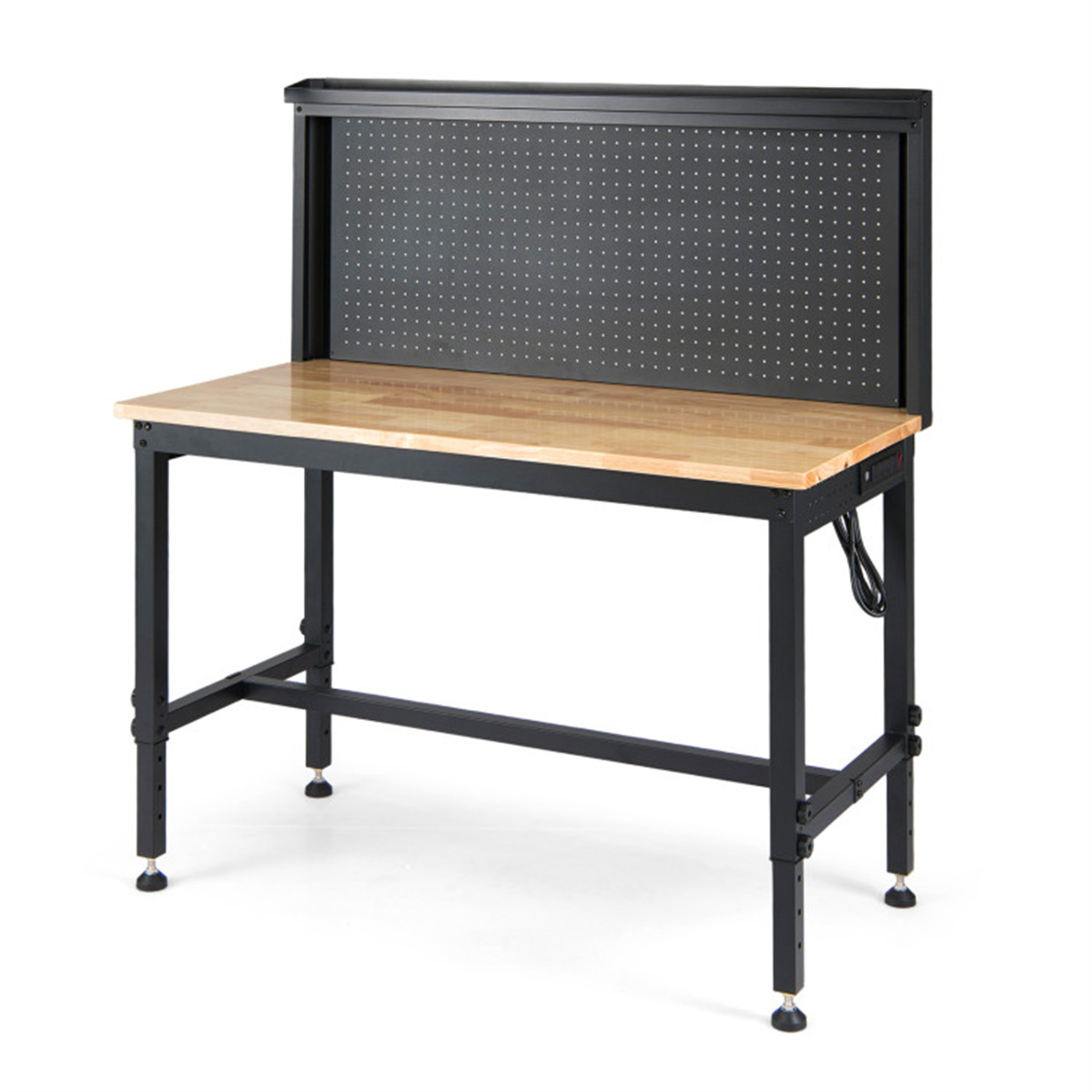 48″ Heavy-Duty Workbench 2000LBS Capacity 7-Level Height Adjustable with Built-in Power Strip view 2
