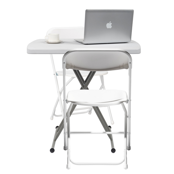 【替换59374361】30*20in 白色 可升降 庭院塑料折叠桌-10