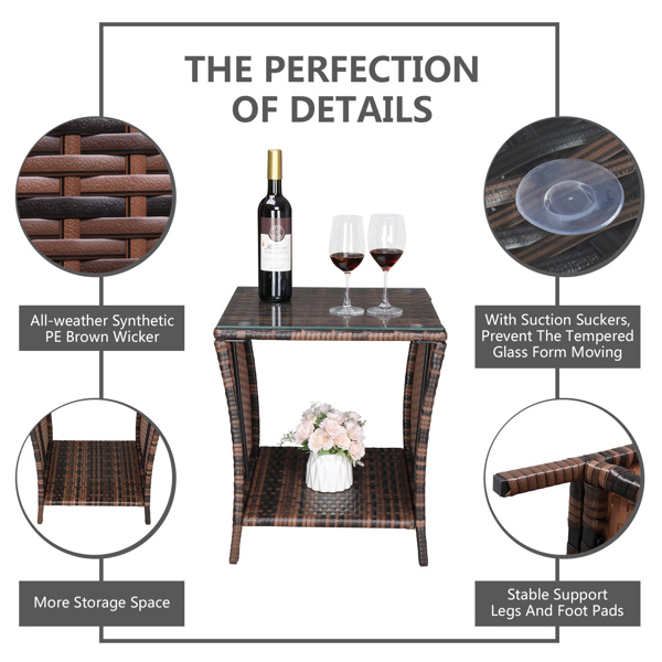 【替换6088352】MSL-小边几（玻璃面）-棕色渐变-40