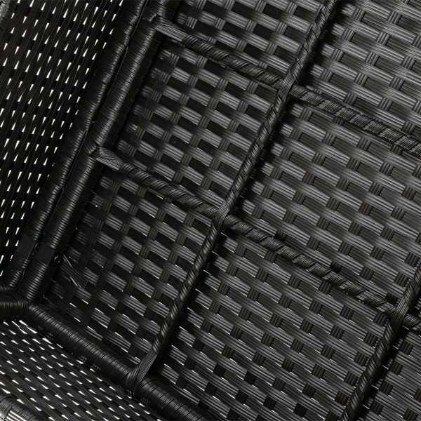 【替换47369505】2pcs单人沙发和1pc双人沙发和1pc茶几 扶手满编 黑色四线藤 座垫真空包装 编藤四件套-15