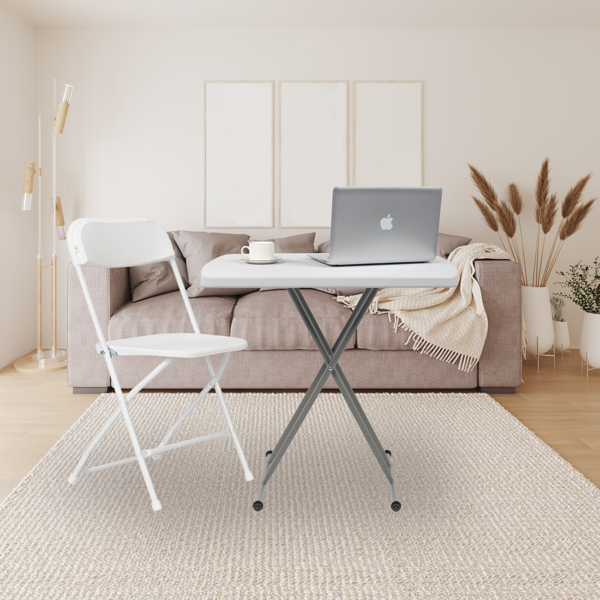 【替换59374361】30*20in 白色 可升降 庭院塑料折叠桌-28