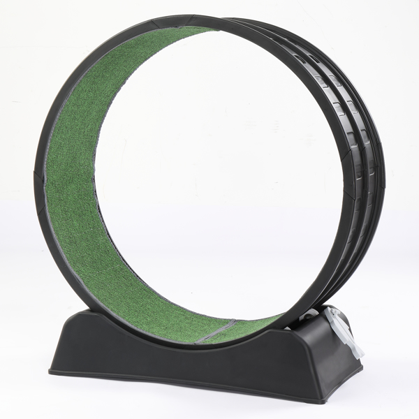 80*34*86CM 黑色 PP 轨道连接片组装 圆形配绿色地毯+1根逗猫棒 15kg 猫跑步机-1