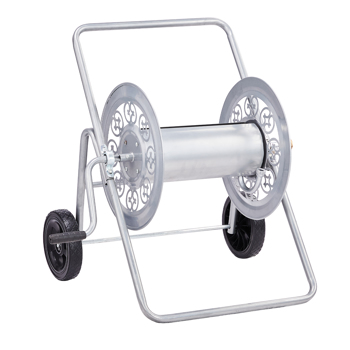 175FT水管车 76*58*70.5CM  银色 PVC实心轮 复古花纹 水管车