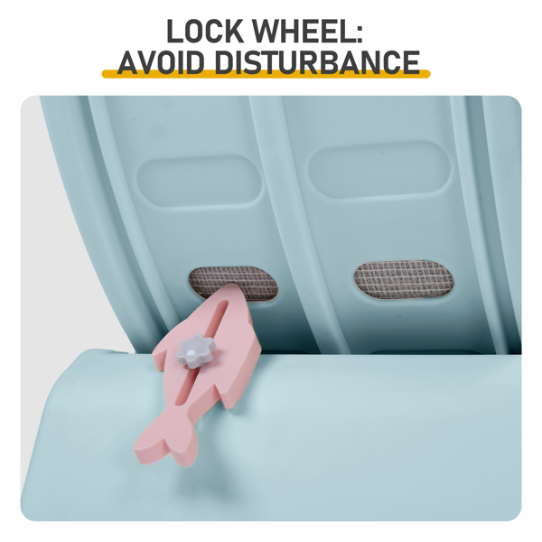 80*34*86CM 浅蓝色 PP 轨道连接片组装 圆形配绿色地毯+1根逗猫棒 15kg 猫跑步机-13