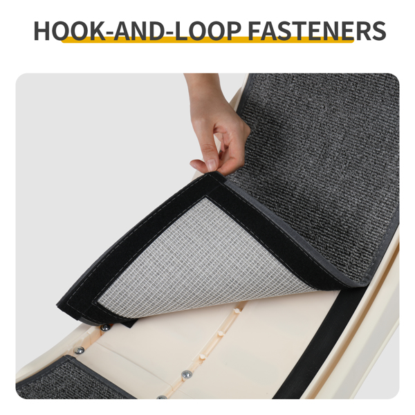 80*34*86CM 米白色 PP 轨道连接片组装 圆形配灰色地毯+1根逗猫棒 15kg 猫跑步机-9