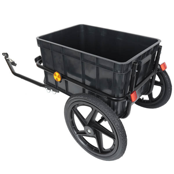 二合一自行车货运拖车/手推车，带可拆卸货箱和防水罩，黑色，带牵引杆和可拆卸把手的手推车/婴儿车，黑色--不支持self-pick up且不支持指定仓库发货-25