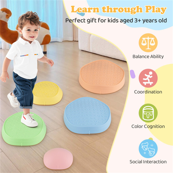 儿童防滑踏板，5号平衡石，带室内外储物袋-8