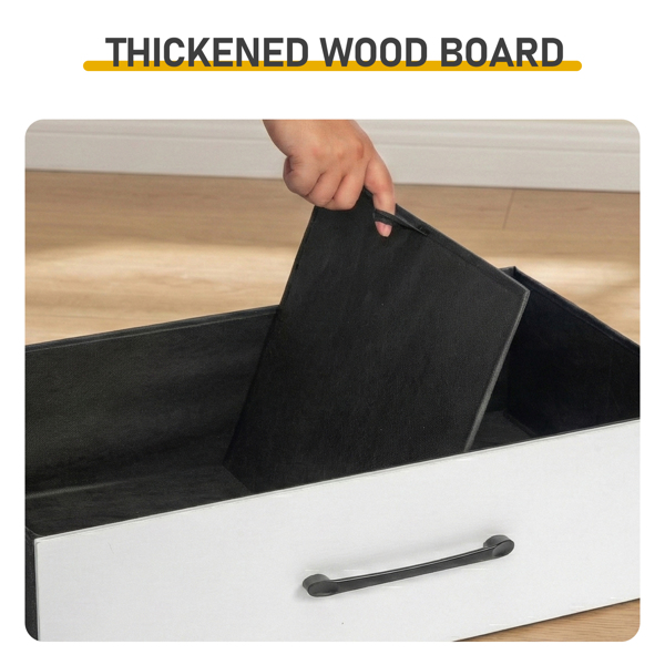 白色 刨花板+无纺布 贴三胺 133*40*84cm 双排3层6抽带高脚 抽屉柜 饰面布抽柜-8