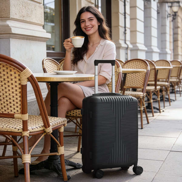 非TSA海关锁单个20寸 PP拉杆箱 20in PP 黑色-2