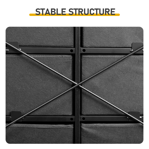 黑色 刨花板+无纺布 贴三胺 133*40*84cm 双排3层6抽带高脚 抽屉柜 饰面布抽柜-7