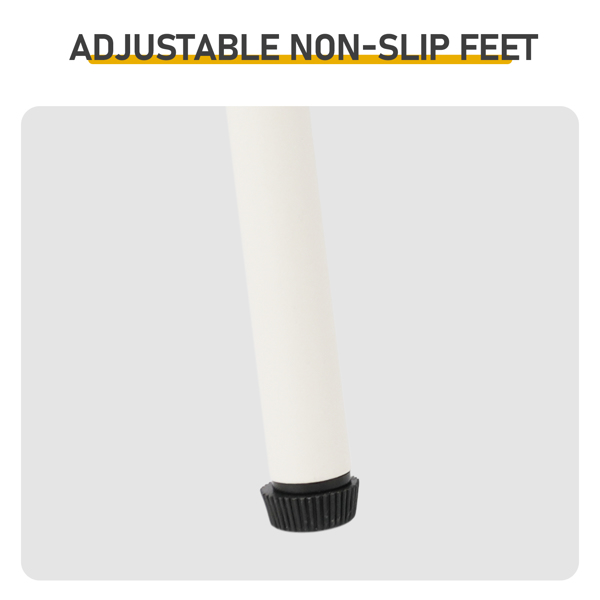 38.5*38.5*51cm 梯形 奶油白色 双层圆盘 庭院铁边桌-4