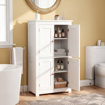 白色  密度板喷漆 竖纹 60*30*110cm 4门 浴室立柜