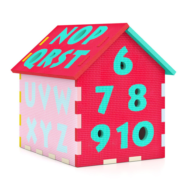 3D益智游戏室儿童垫，30.48×26.67×31.75cm EVA泡沫联锁垫，字母数字匹配，多色-6