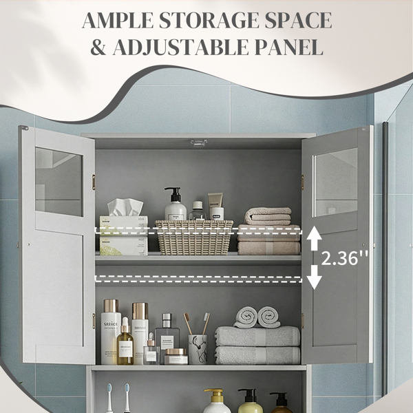 灰色 密度板喷漆 60*22*170cm 双门 马桶柜-15