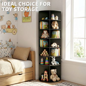 7 层 可360° 旋转 木塑板 60*60*184cm 鞋架 黑色