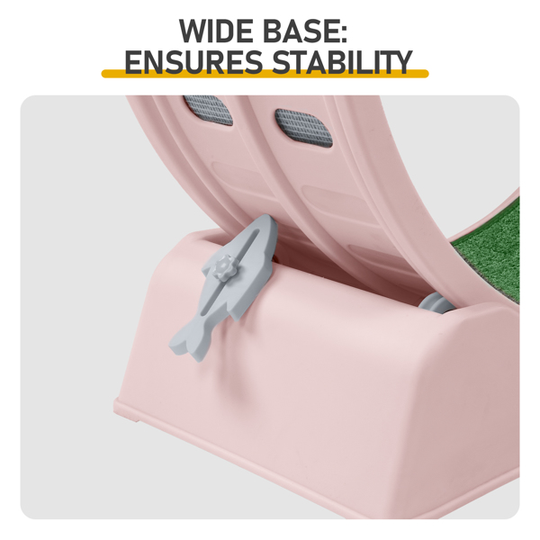 80*34*86CM 粉色 PP 轨道连接片组装 圆形配绿色地毯+1根逗猫棒 15kg 猫跑步机-10