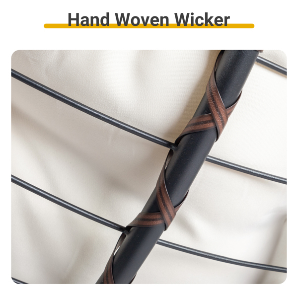 【替换72555836】帕帕索椅 棕色藤条 米色垫子 编藤摇椅 蛋形-7