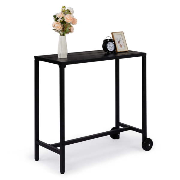 【替换92798956】黑色 带轮  铁 40 inch 庭院吧桌-7