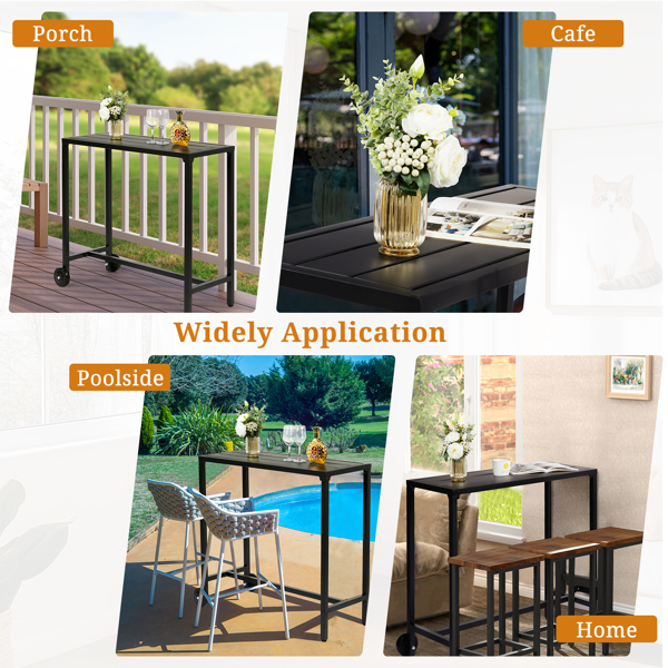 【替换92798956】黑色 带轮  铁 40 inch 庭院吧桌-14