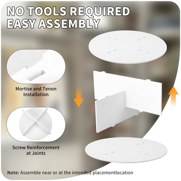 7 层 可360° 旋转 木塑板 60*60*184cm 鞋架 白色-4