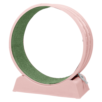 80*34*86CM 粉色 PP 轨道连接片组装 圆形配绿色地毯+1根逗猫棒 15kg 猫跑步机