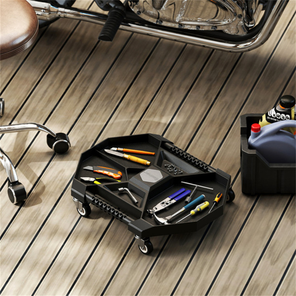 滚动工具爬行器PP PVC储物盒，带360°旋转脚轮，30LBS容量-9