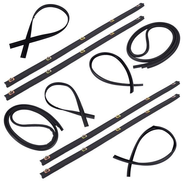 车门车窗密封防水套件 Door & Window Run Channel Weatherstrip Seals Set Replacement for 1972-79 Dodge Pickup Truck-5