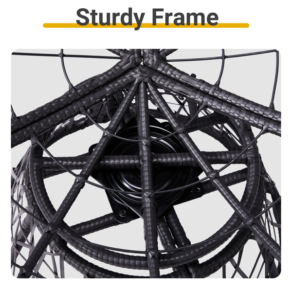 【替换89943648】38*33.5*32inch 转椅 雷达状 黑色藤条 灰色垫子  编藤蛋椅-10