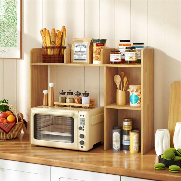 米色桌面书架，适用于27英寸/68.58厘米显示器，93.98×25.40×73.66厘米工程木桌把手，带防倾倒套件，容量100磅-10