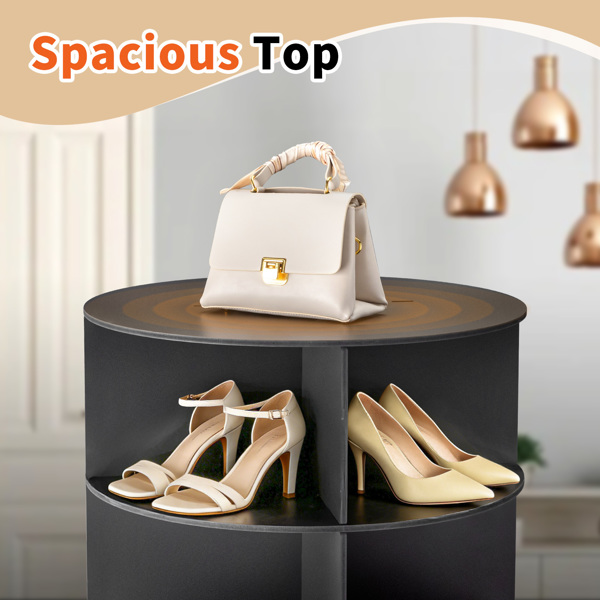 7 层 可360° 旋转 木塑板 60*60*184cm 鞋架 黑色-9